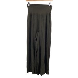 Bailey 44 Wide Band Waist Palazzo Pants Wide Leg Size Small Textured Olive Green
